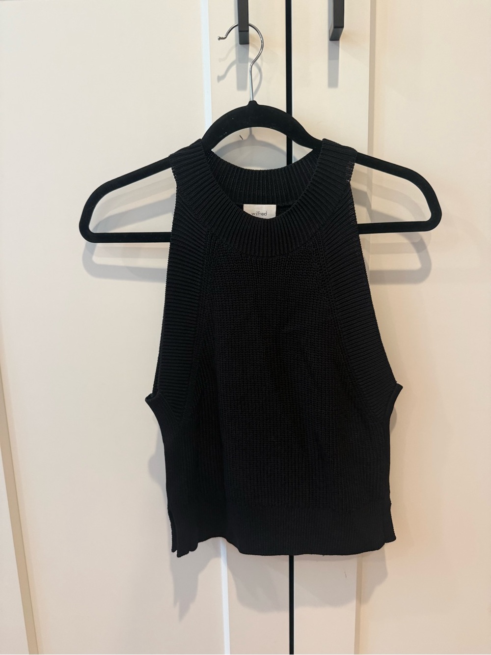 Aritzia Wilfred Sleeveless Knit Tank Top - Black